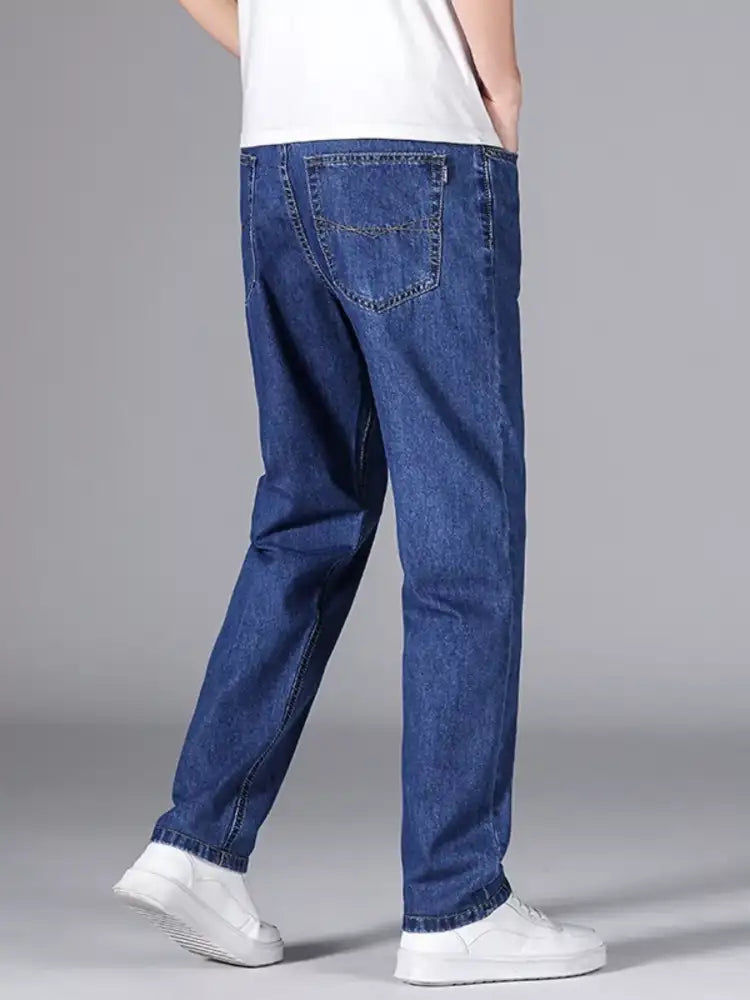 Men’s Washed Wide Leg Jeans