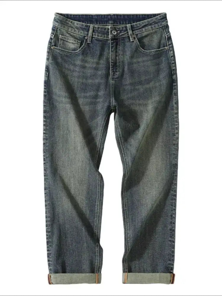 Men’s Washed Wide Leg Jeans