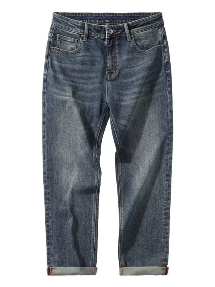 Men’s Washed Wide Leg Jeans