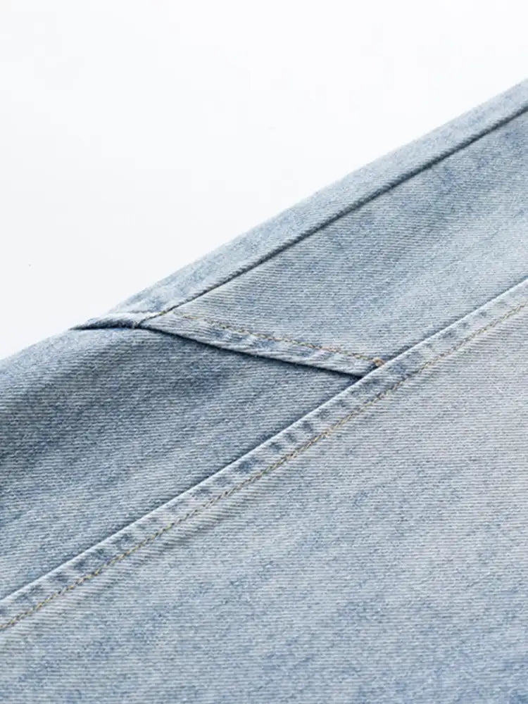 Men’s Washed Wide Leg Jeans