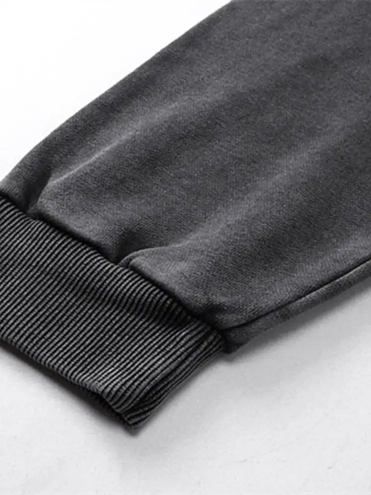 Men’s Washed Zip Up Long Sleeve Hooded Jacket