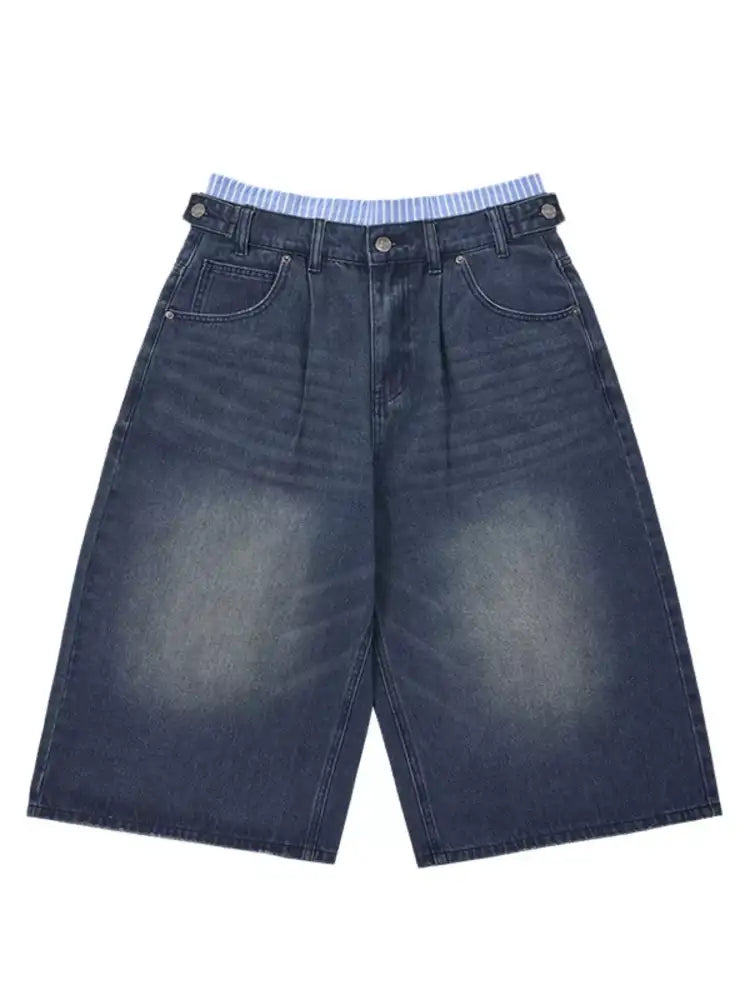 Men’s Wide Leg Cropped Denim Jeans