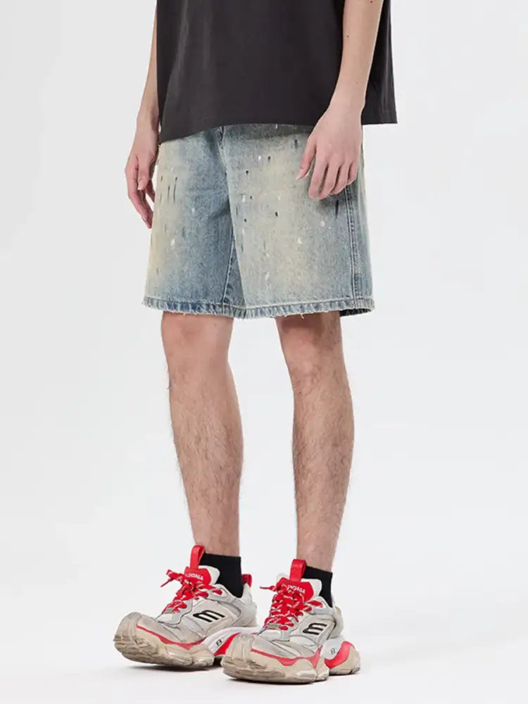 Men’s Wide Leg Denim Shorts
