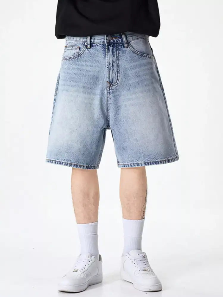 Men’s Wide Leg Denim Shorts