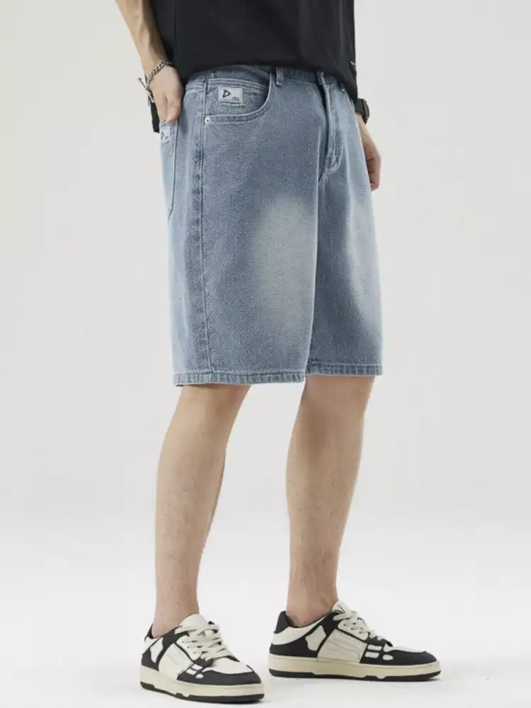 Men’s Wide Leg Denim Shorts