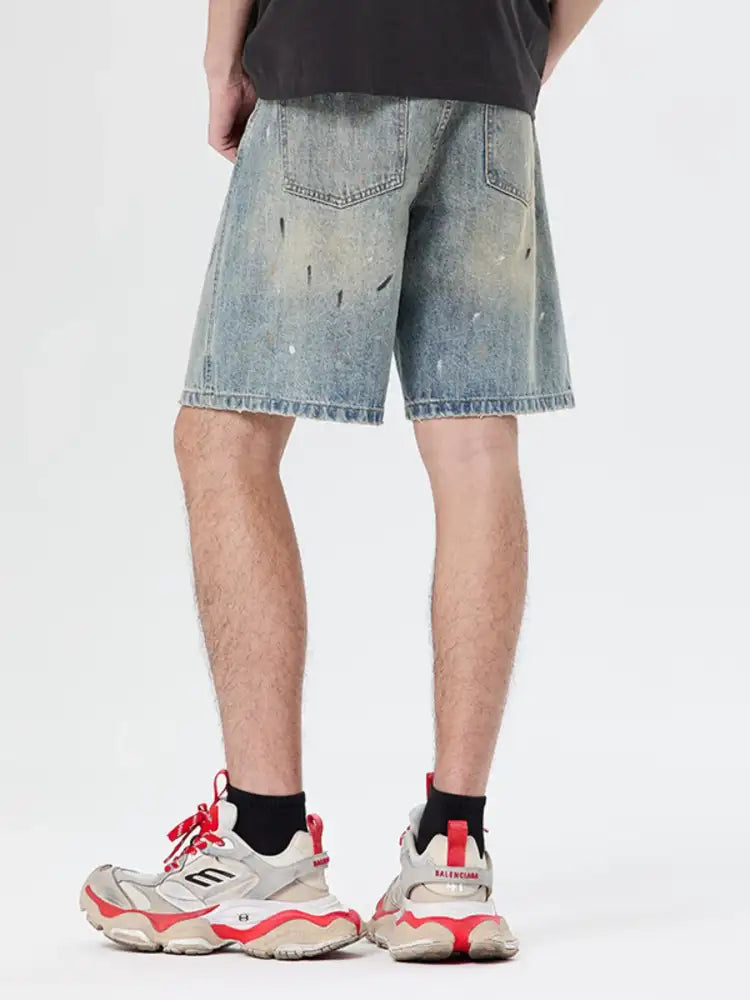 Men’s Wide Leg Denim Shorts