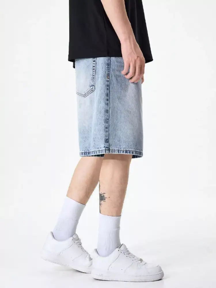 Men’s Wide Leg Denim Shorts