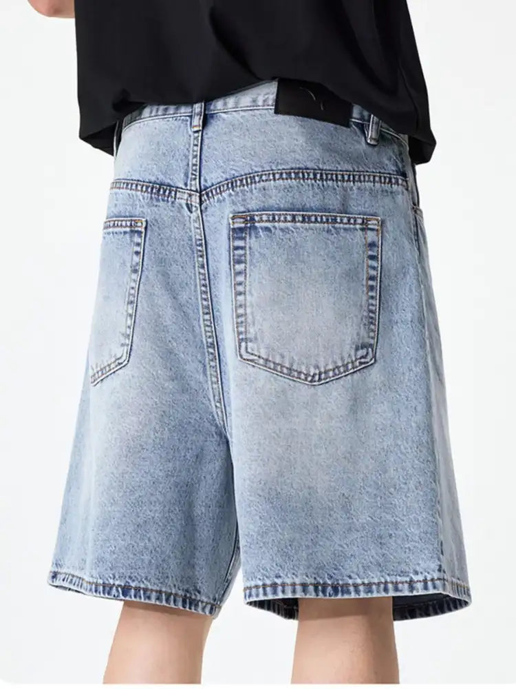 Men’s Wide Leg Denim Shorts