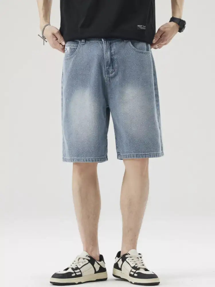 Men’s Wide Leg Denim Shorts