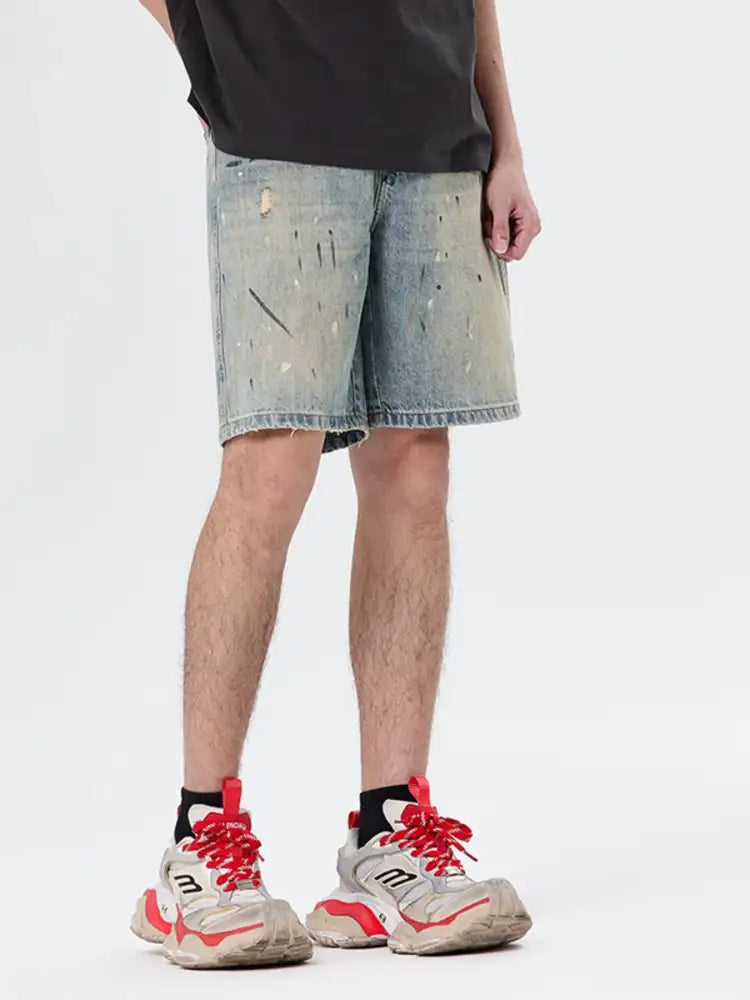 Men’s Wide Leg Denim Shorts