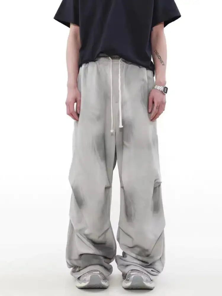 Men’s Wide Leg Drawstring Cargo Pants