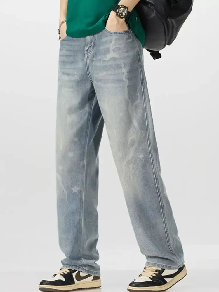 Men’s Wide Leg Jeans with Pockets