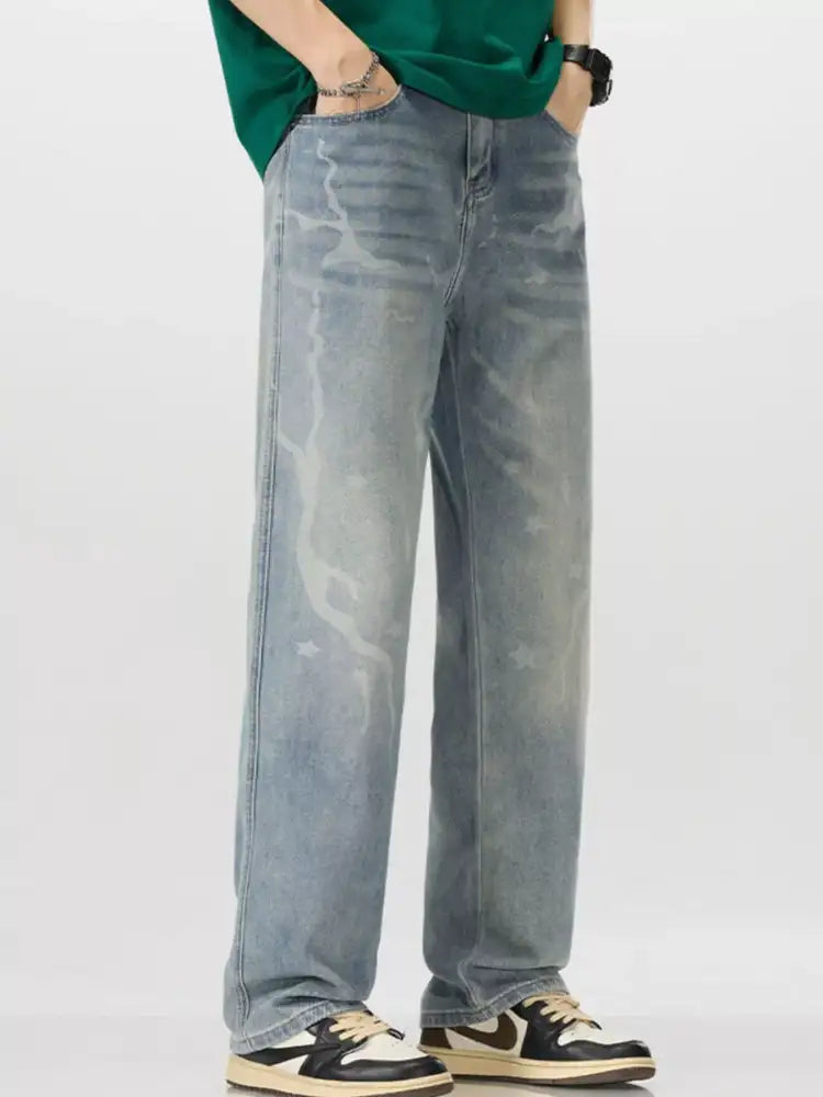 Men’s Wide Leg Jeans with Pockets