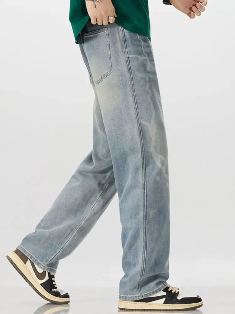 Men’s Wide Leg Jeans with Pockets