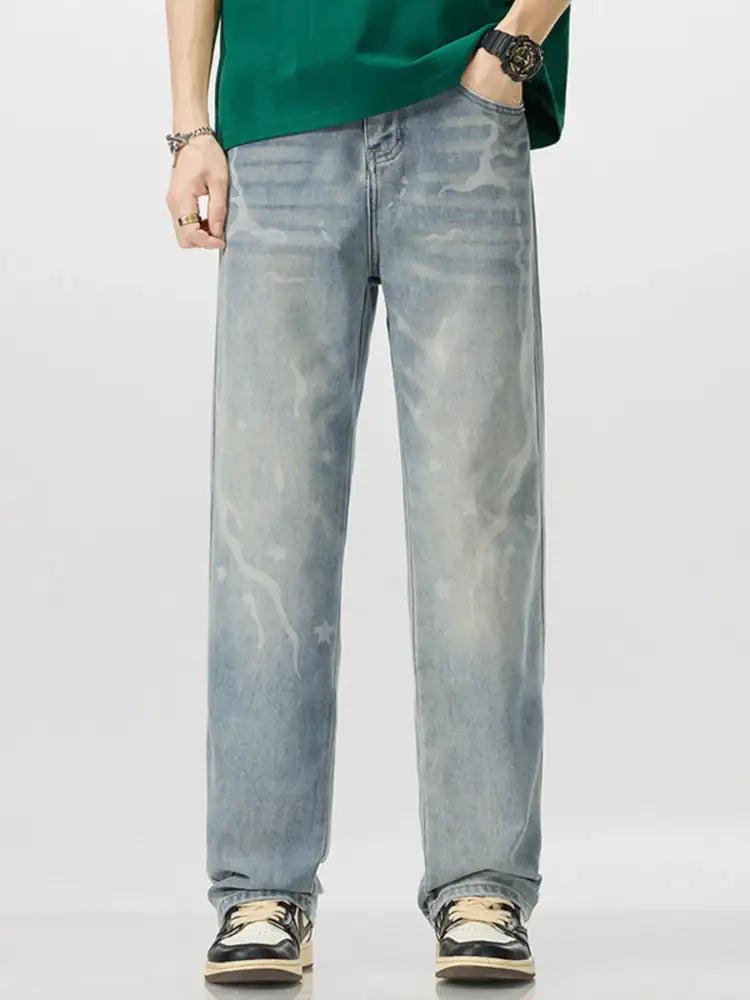 Men’s Wide Leg Jeans with Pockets
