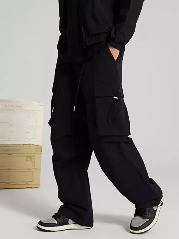 Men’s Wide Leg Pants with Cargo Pockets