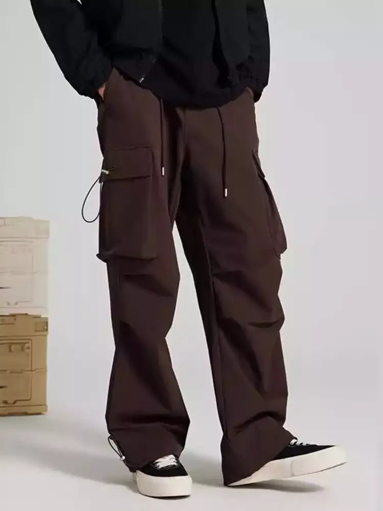 Men’s Wide Leg Pants with Cargo Pockets