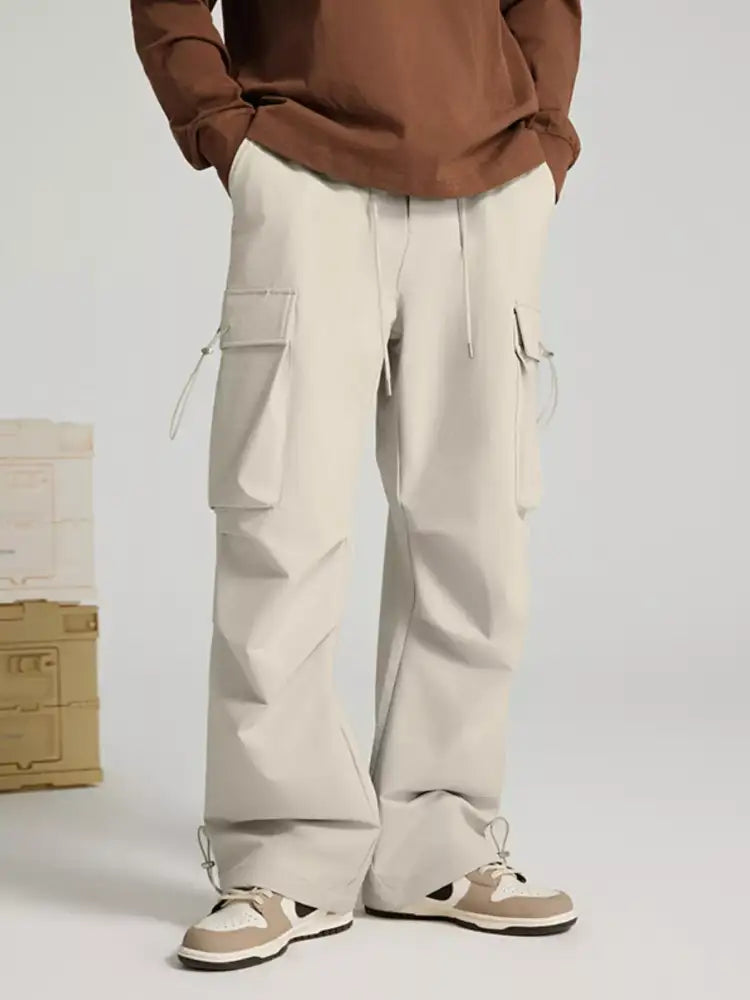 Men’s Wide Leg Pants with Cargo Pockets