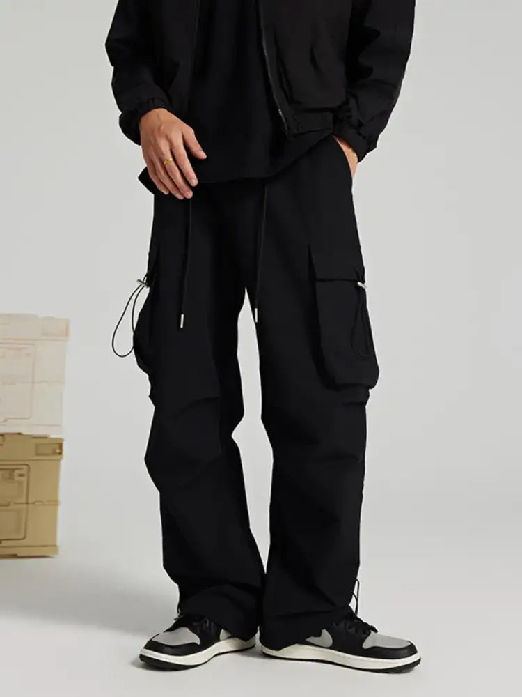 Men’s Wide Leg Pants with Cargo Pockets