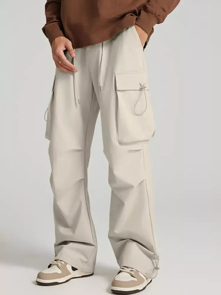 Men’s Wide Leg Pants with Cargo Pockets