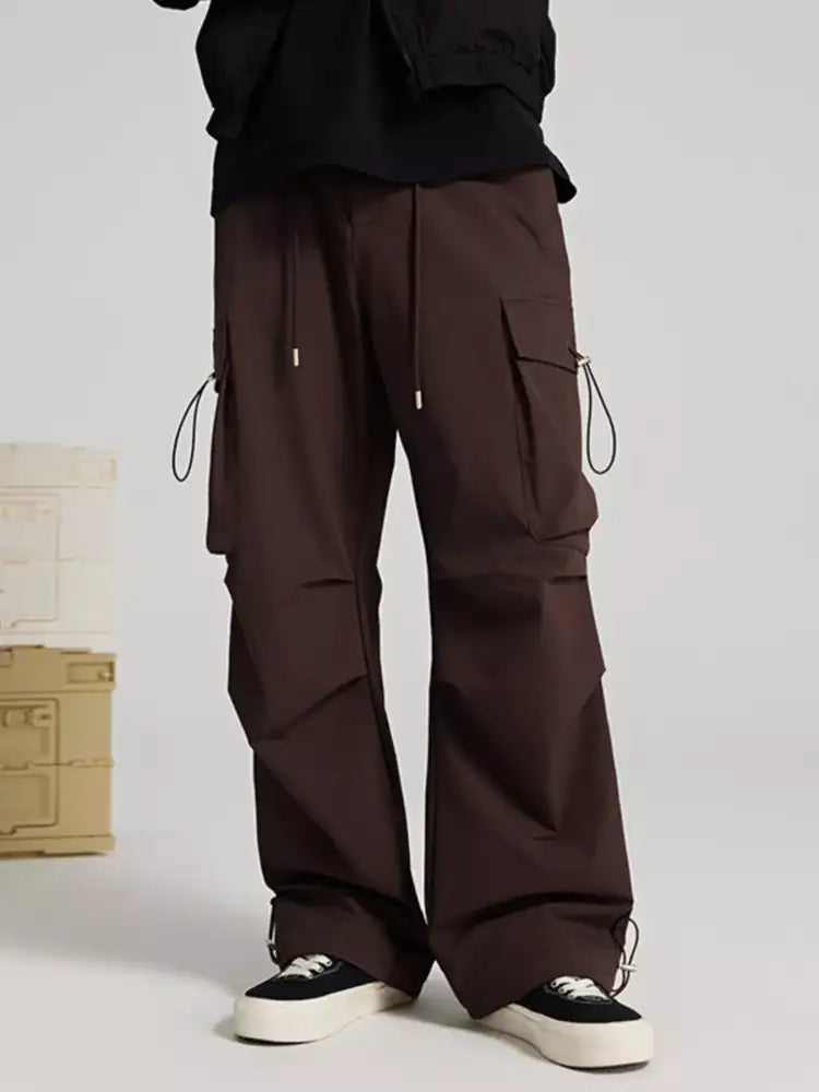 Men’s Wide Leg Pants with Cargo Pockets