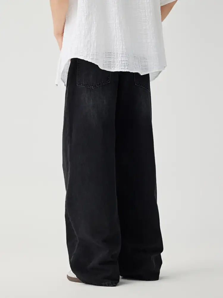 Men’s Wide Leg Wash Jeans