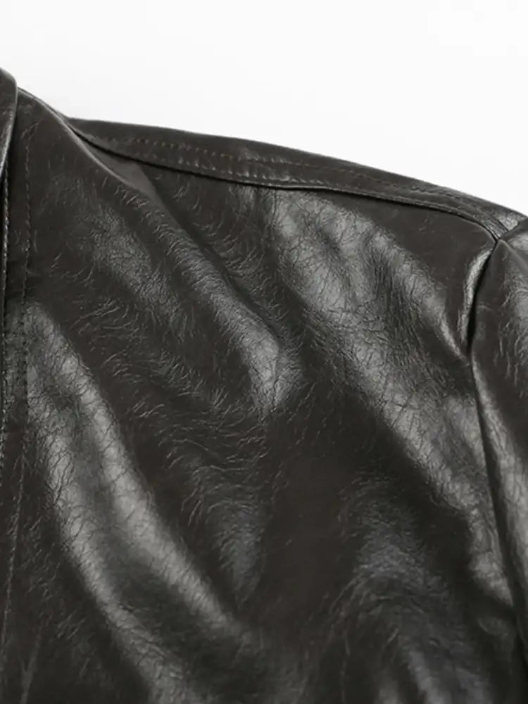 Men’s Zip Up Leather Jacket