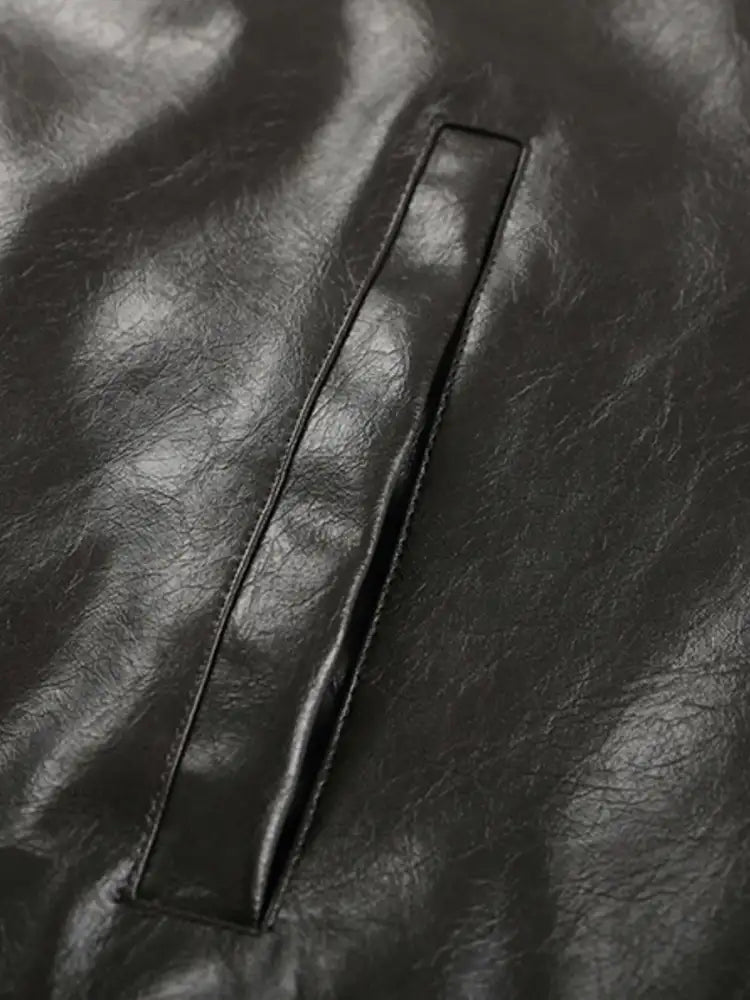 Men’s Zip Up Leather Jacket