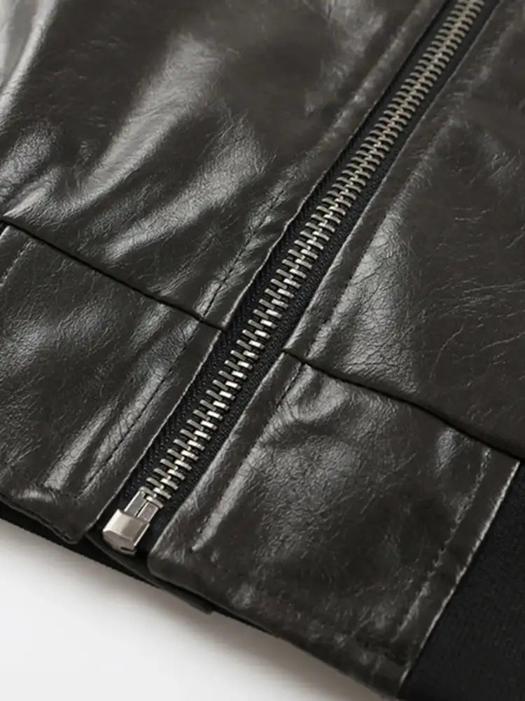 Men’s Zip Up Leather Jacket