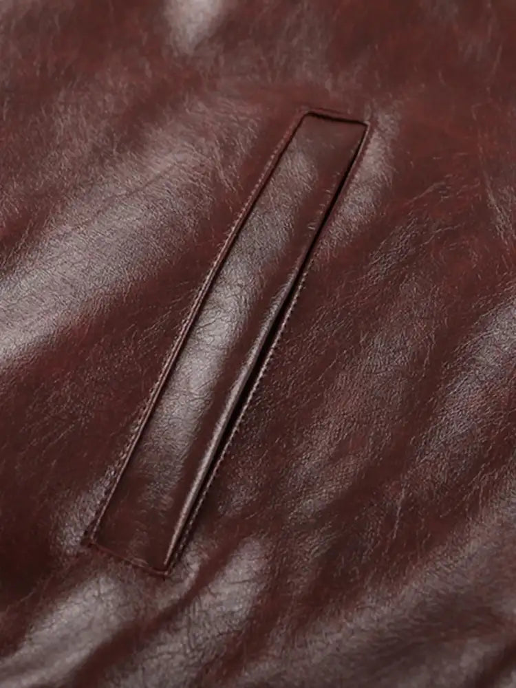 Men’s Zip Up Leather Jacket