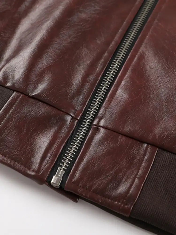 Men’s Zip Up Leather Jacket