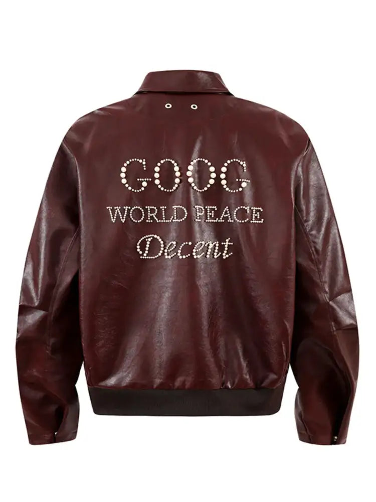 Men’s Zip Up Leather Jacket