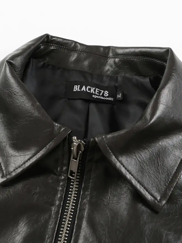 Men’s Zip Up Leather Jacket
