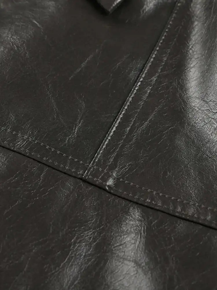 Men’s Zip Up Leather Jacket