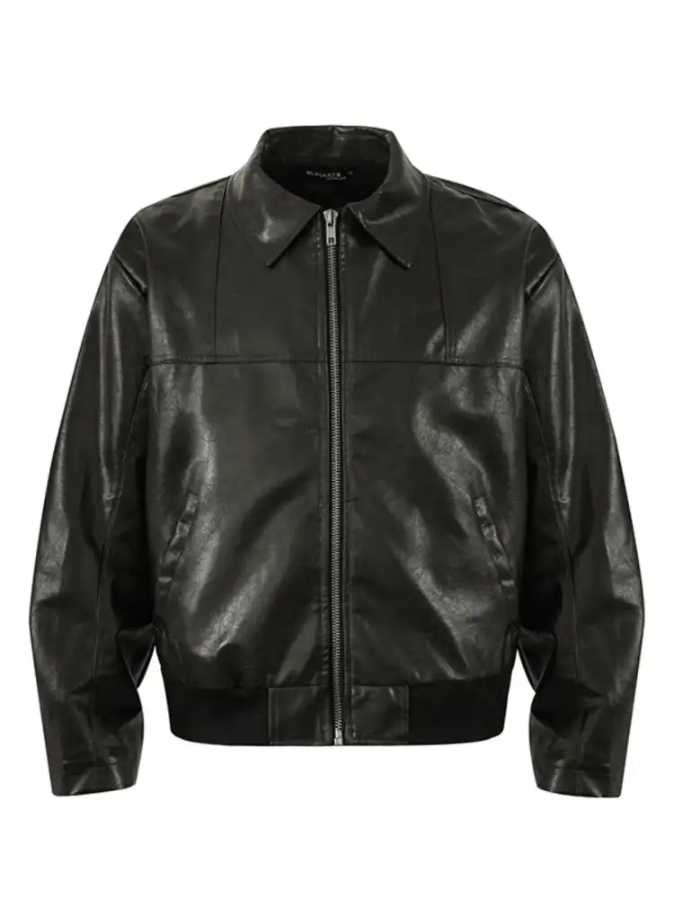 Men’s Zip Up Leather Jacket