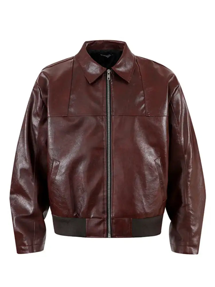 Men’s Zip Up Leather Jacket