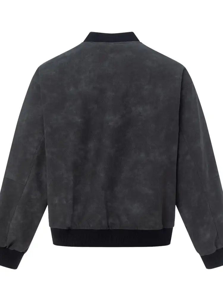 Men’s Zip Up Letter Graphic Bomber Jacket