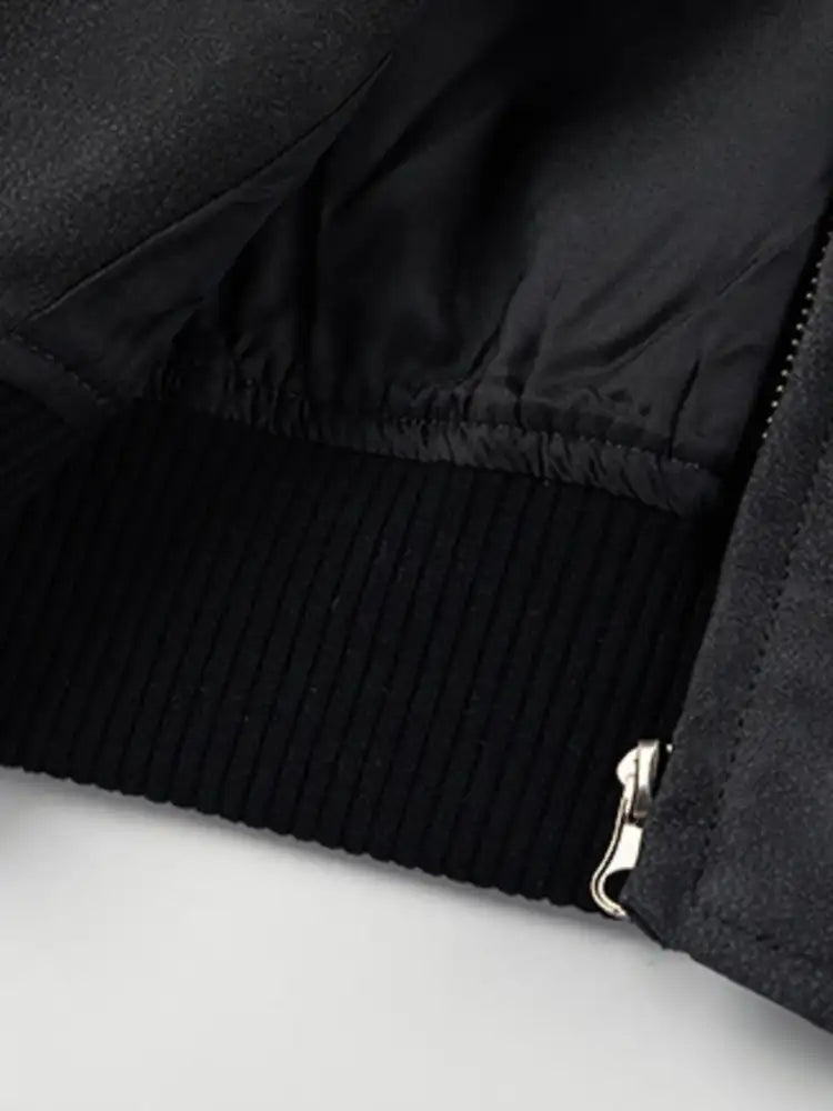 Men’s Zip Up Letter Graphic Bomber Jacket