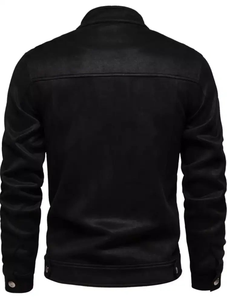 Men’s Zip Up Long Sleeve Biker Jacket