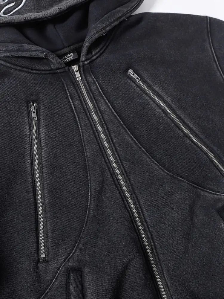 Men’s Zip-Up Long Sleeve Hooded Jacket