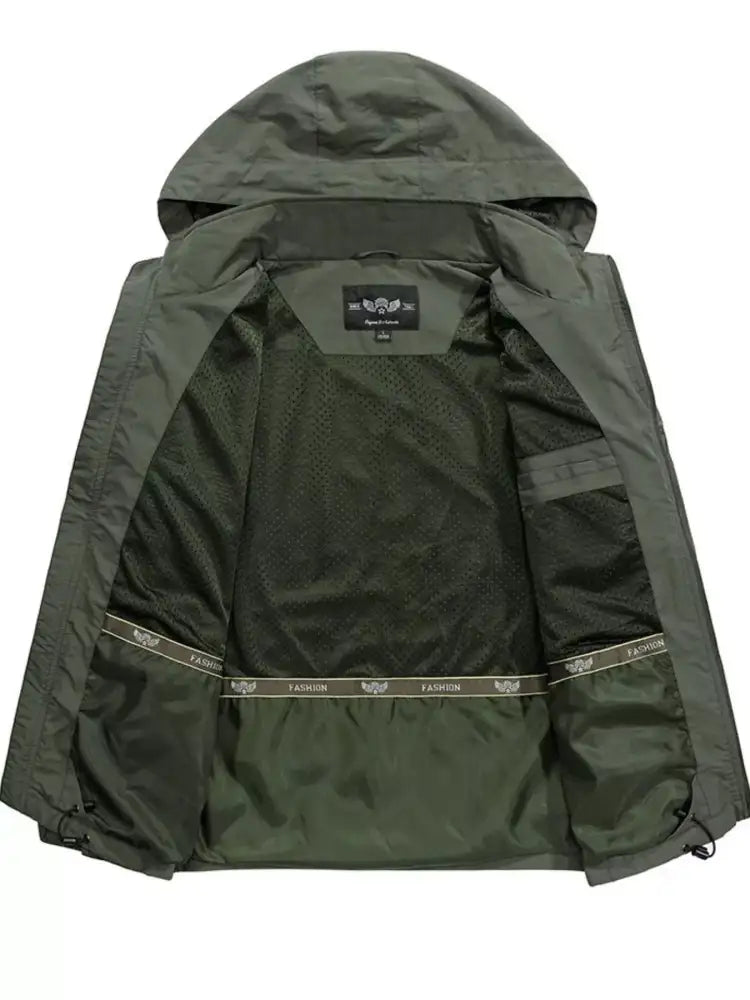 Men’s Zip Up Long Sleeve Hooded Jacket