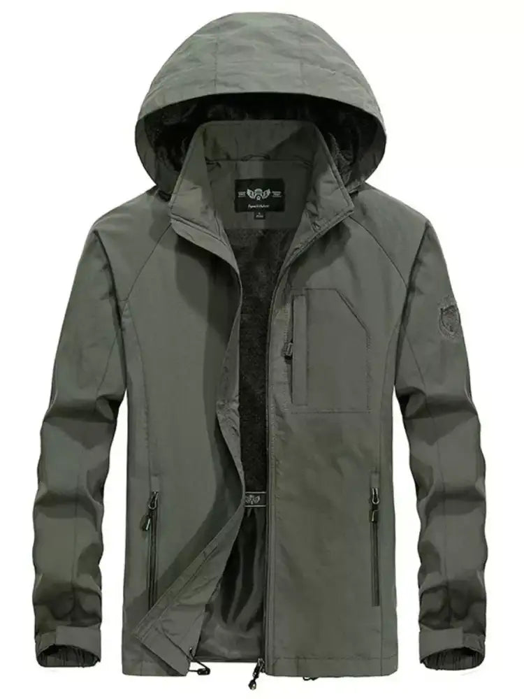Men’s Zip Up Long Sleeve Hooded Jacket