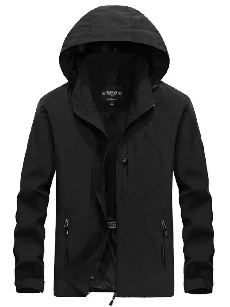 Men’s Zip Up Long Sleeve Hooded Jacket