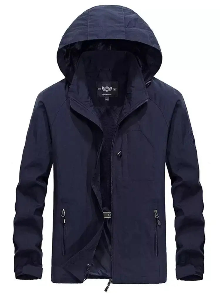 Men’s Zip Up Long Sleeve Hooded Jacket