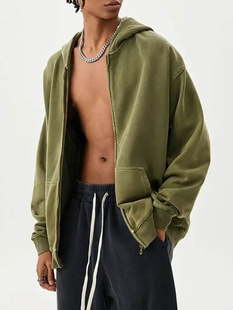 Men’s Zip Up Long Sleeve Hoodie