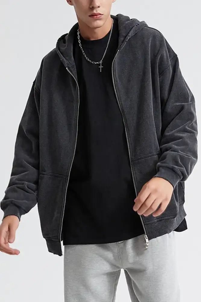 Men’s Zip-Up Long Sleeve Hoodie