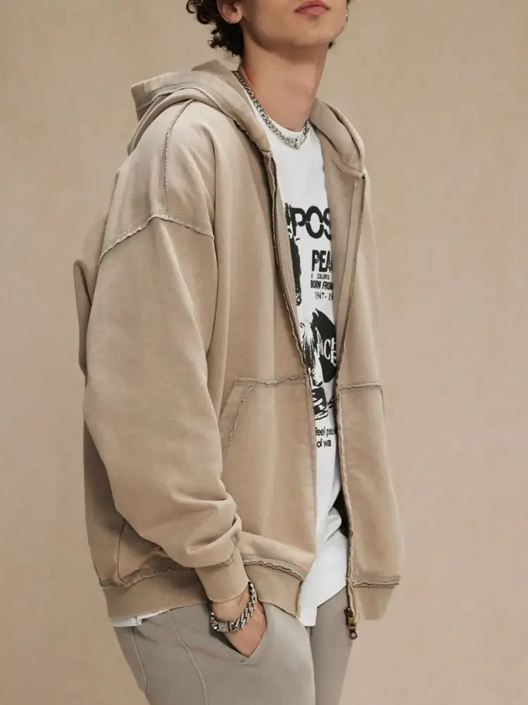 Men’s Zip Up Long Sleeve Hoodie