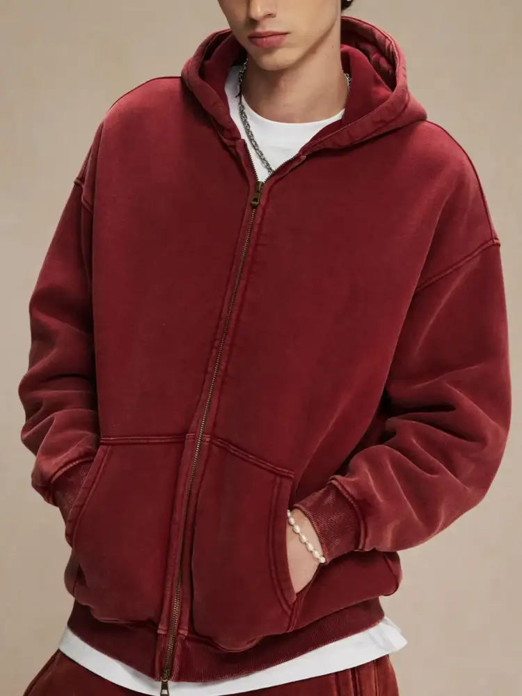 Men’s Zip Up Long Sleeve Hoodie
