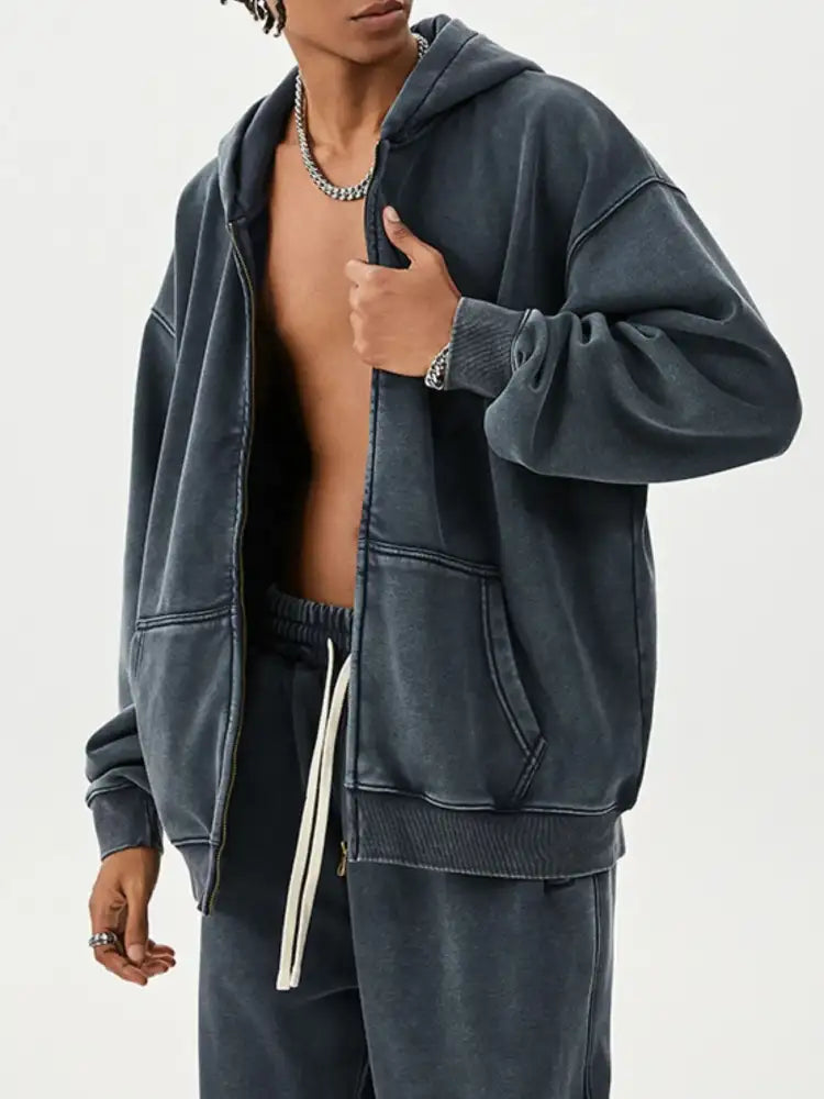 Men’s Zip Up Long Sleeve Hoodie