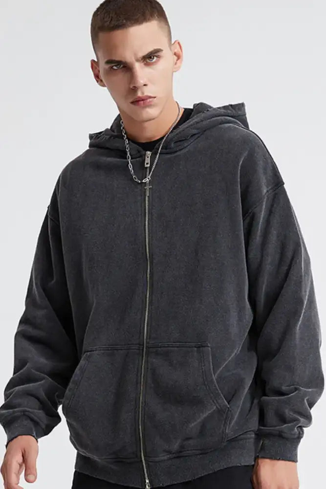 Men’s Zip-Up Long Sleeve Hoodie